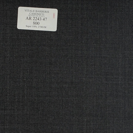 AR 2243 47 CANONICO - 100% Wool - Xám Trơn